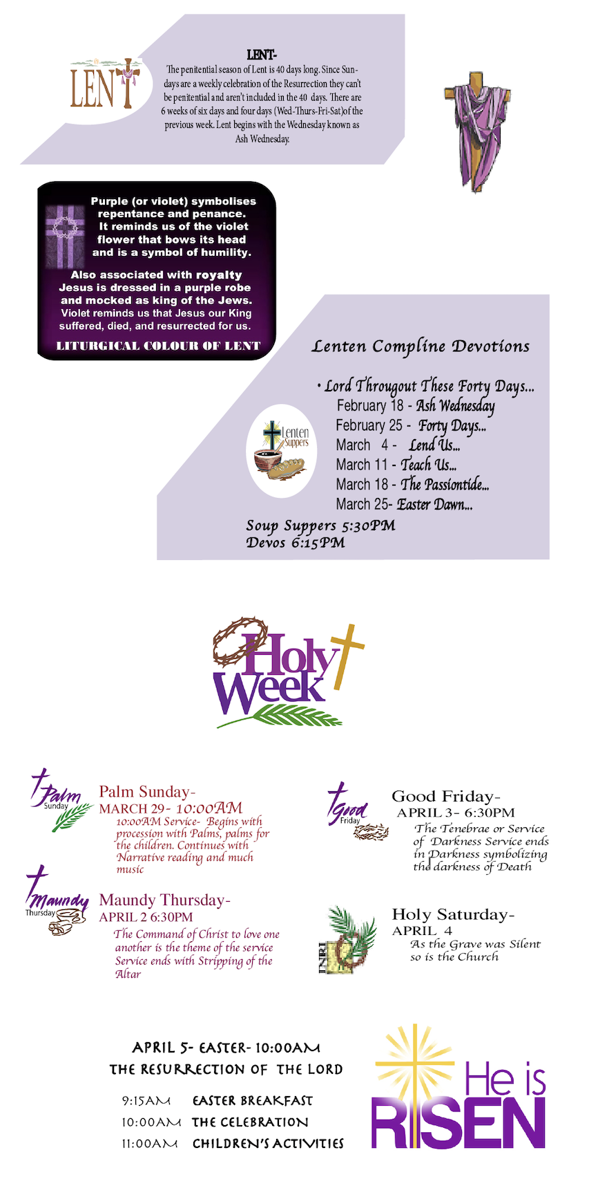 Lent:Holy Week- 2026