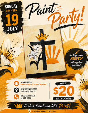 July Paint Party Poster