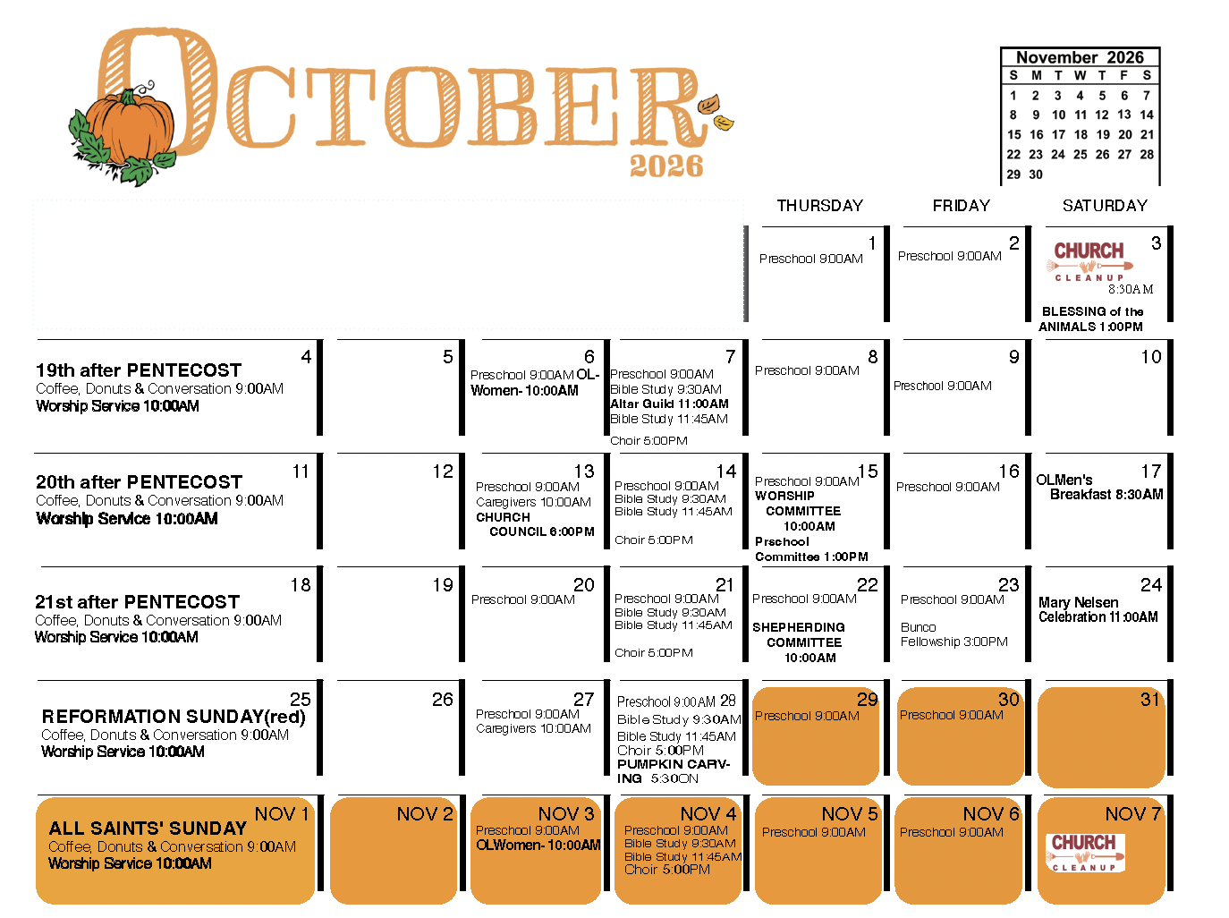 Oct Cal