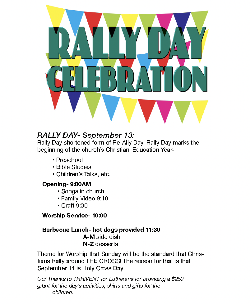 Rally Day Poster
